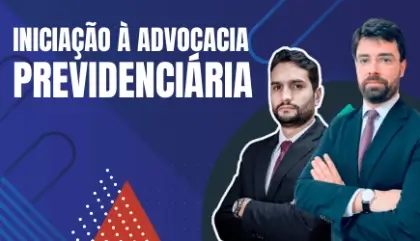 Professores Kisley Domingos e Marcos de Castro apresentando o Curso de Iniciação à Advocacia Previdenciária