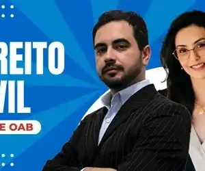 Professores Lucas Ávila e Marília Záquera apresentando o Curso de Direito Civil para 2ª Fase OAB